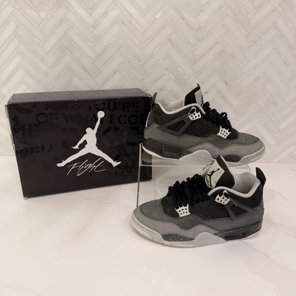 Air Jordan 4 Retro Fear 2024 Black Anthracite White Men’s Size 9 With Box